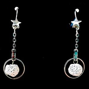 Lunar Love Hematite Handcrafted Diffuser Earrings